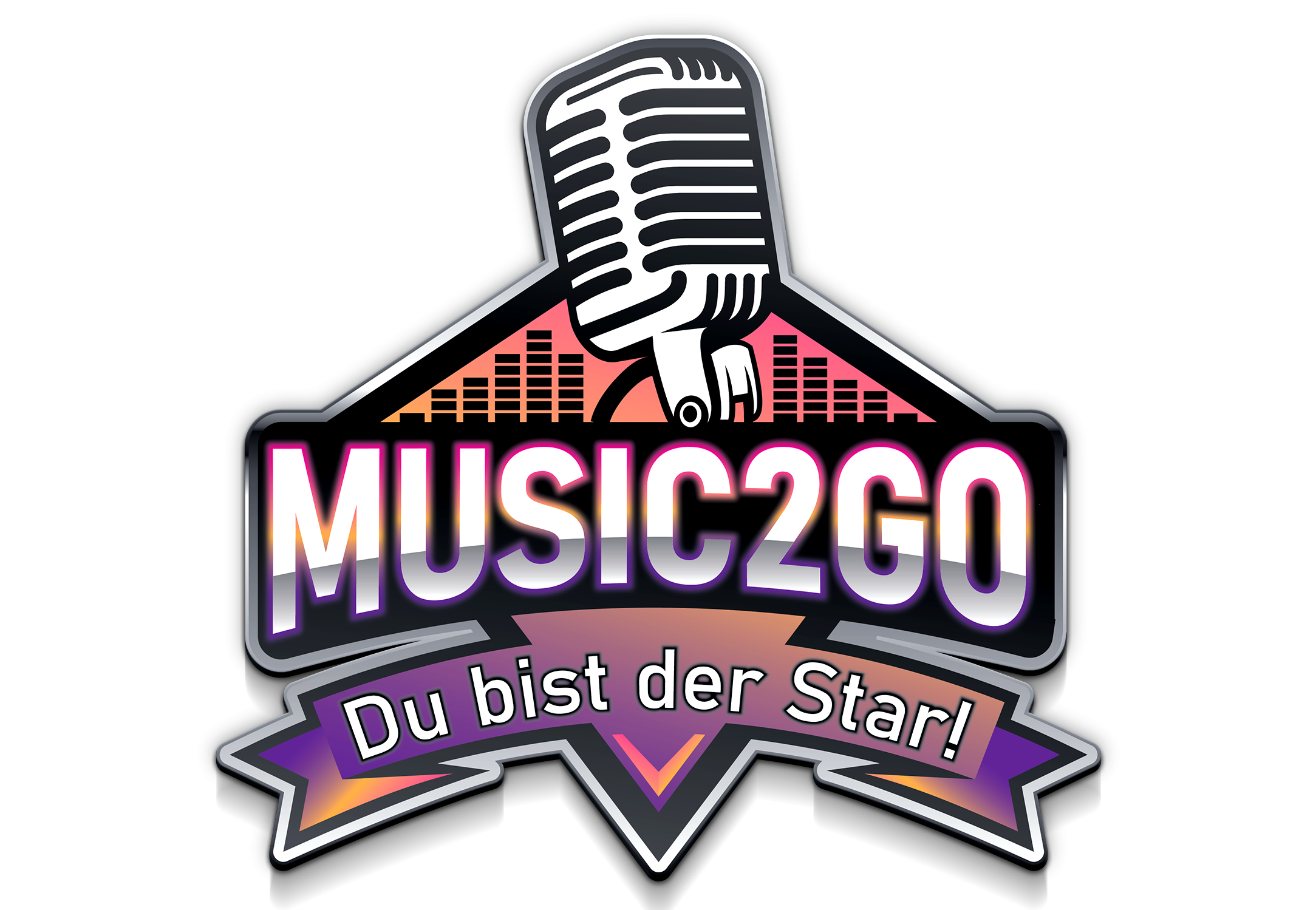 MUSIC2GO - Du Bist Der Star! (3D Logo)